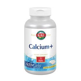 KAL Calcium Plus Softgels 1000 mg, bouteille vue avant