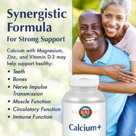 KAL Calcium Plus Softgels 1000 mg, vue de côté de la bouteille