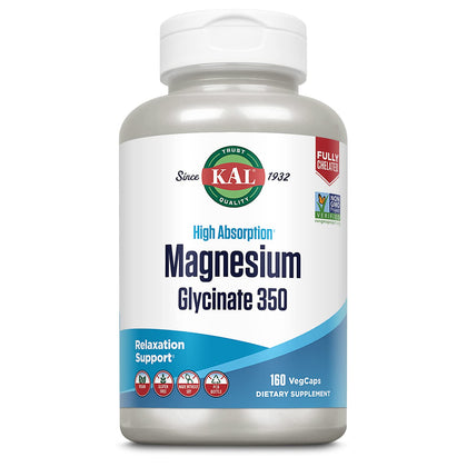 KAL Capsules de Magnésium Glycinate 160 comprimés vue de face