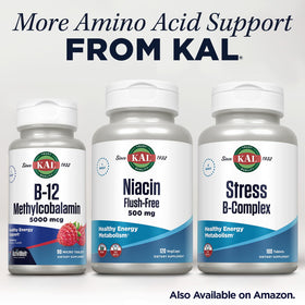 KAL Capsules de Niacine Flush-Free 500 mg étiquetage détaillé