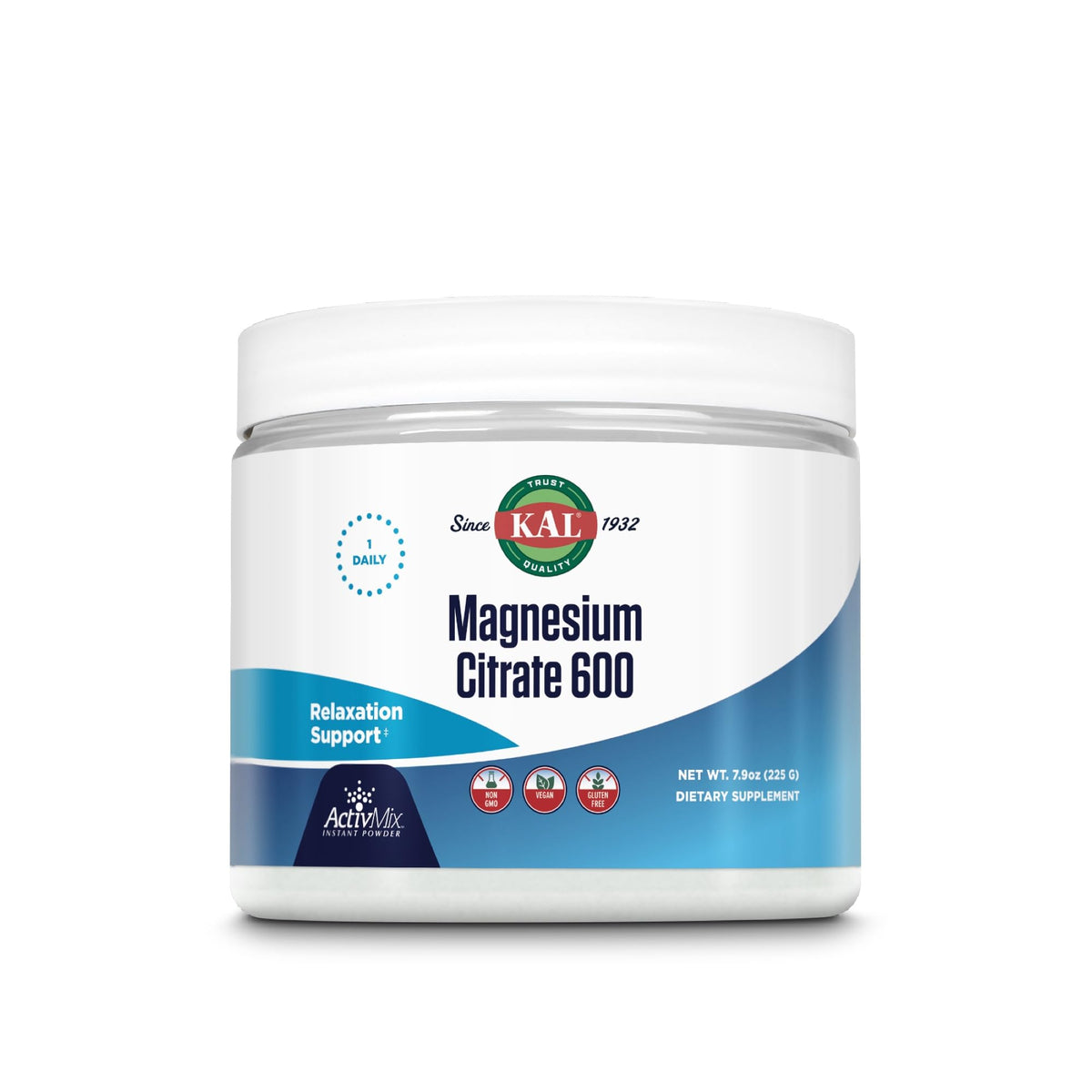 KAL Citrate de Magnésium 600 mg Poudre Instantanée 281 g vue de face