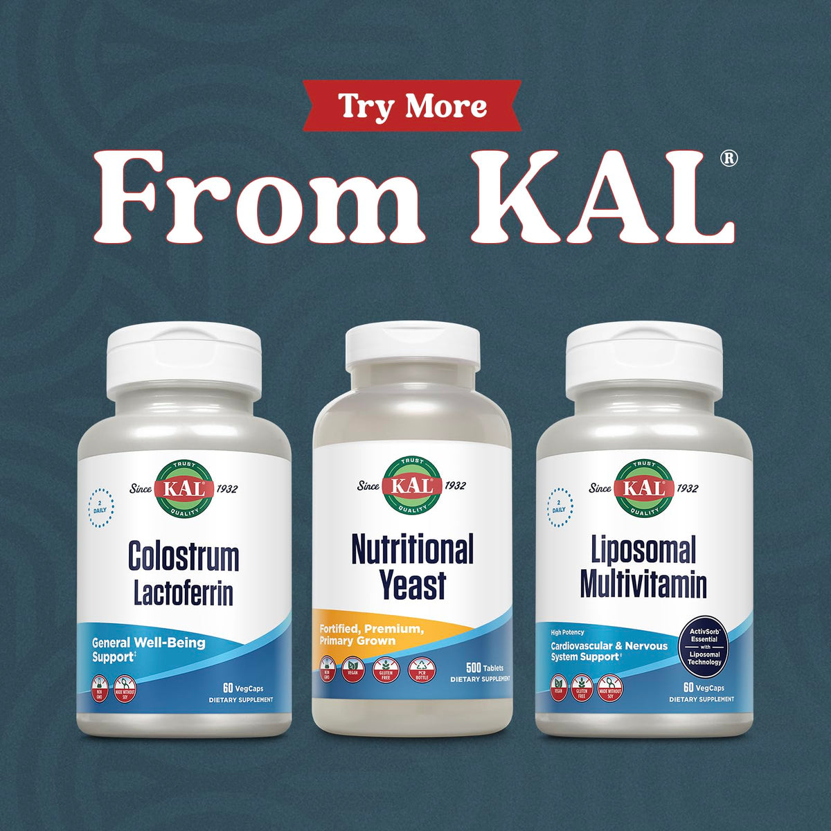 KAL Colostrum Lactoferrin capsules en main