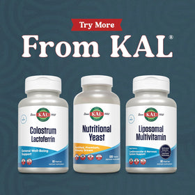 KAL Colostrum Lactoferrin capsules en main