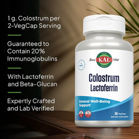 KAL Colostrum Lactoferrin étiquette du produit