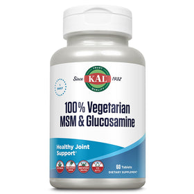 KAL Complément Alimentaire MSM et Glucosamine 60 comprimés vue de face