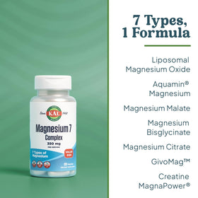 KAL Complexe de Magnésium 7 - Capsules végétales à l'intérieur