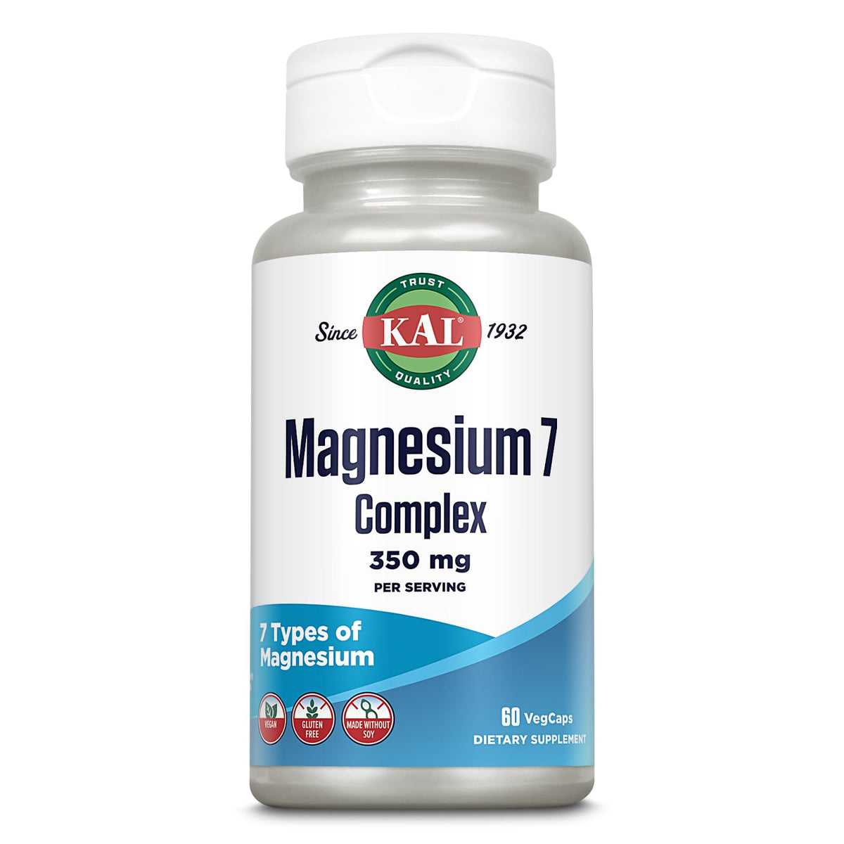 KAL Complexe de Magnésium 7 gélules végétales 350 mg