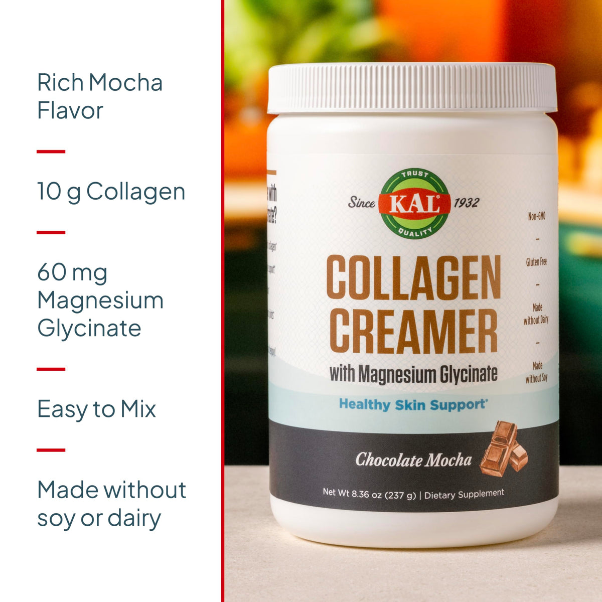 KAL Crème de Collagène au Chocolat Mocha 299g en situation