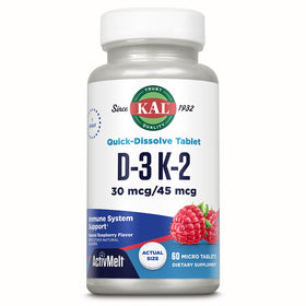 KAL D-3 K-2 1000 UI 60 Micro Comprimés packaging avant