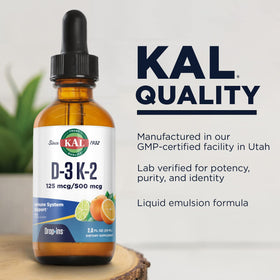 KAL D3 K2 DropIns 125/500 mcg en utilisation quotidienne
