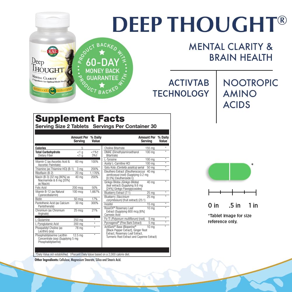 KAL Deep Thought comprimés sur fond blanc