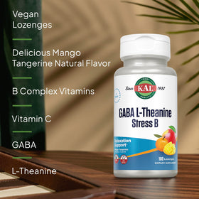 KAL GABA L-Theanine Bonbons en gros plan