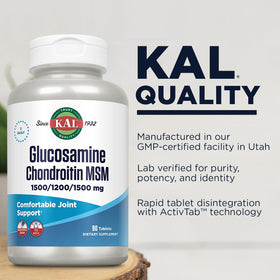 KAL Glucosamine Chondroitin MSM 90 tablettes format