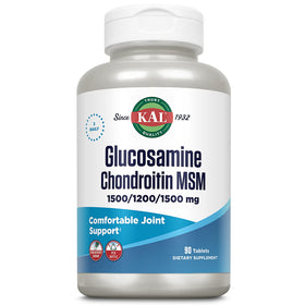 KAL Glucosamine Chondroitin MSM 90 tablettes vue avant
