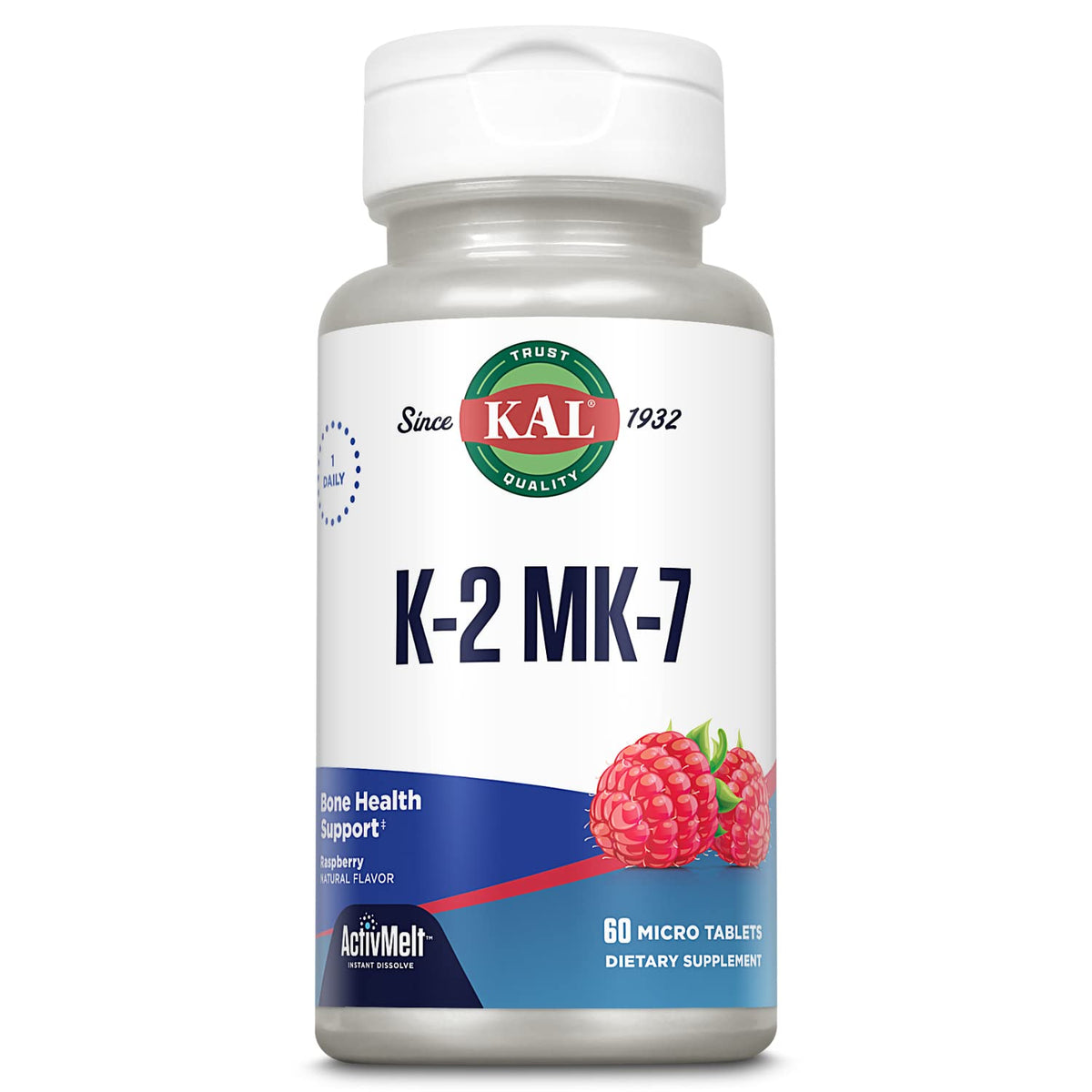 KAL K2 MK7 100 mcg micro-tablettes vue de face