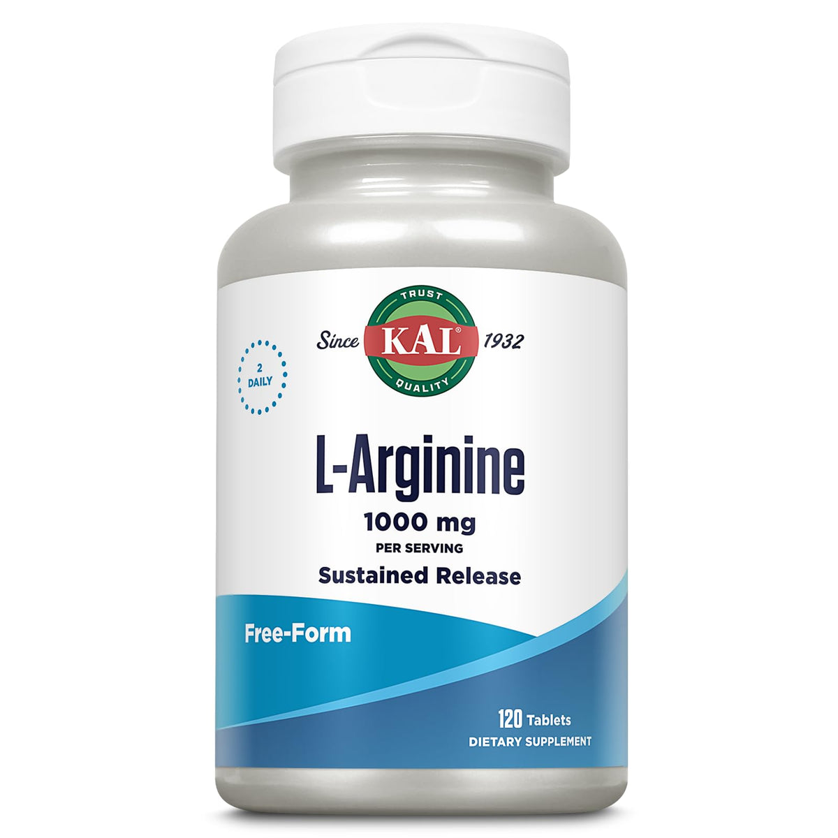 KAL L-arginine 1000 mg comprimés, flacon de 120 unités