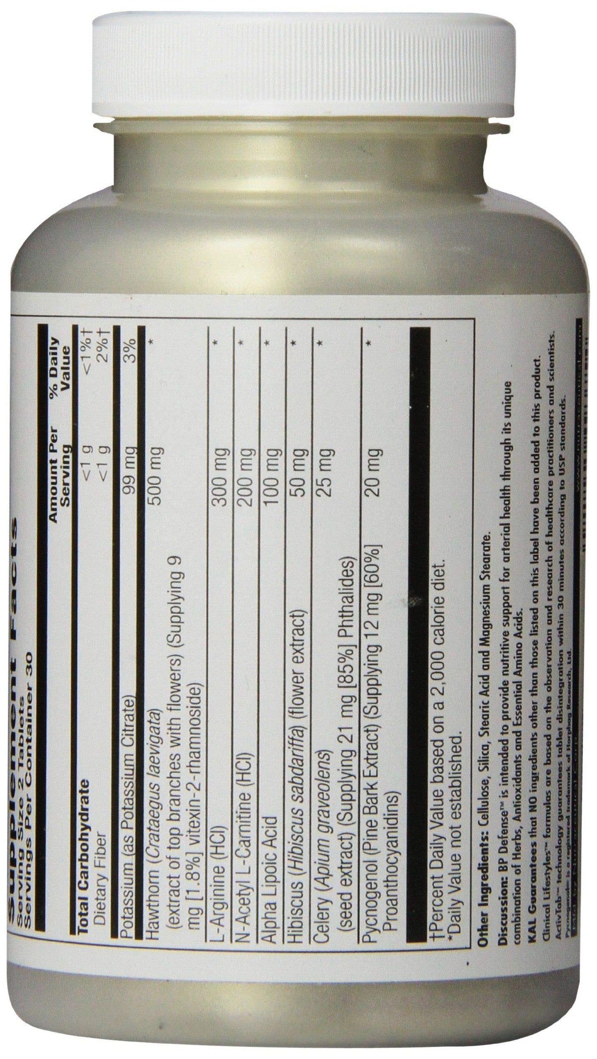 KAL L-Arginine 60 comprimés contenu visible près de la boîte