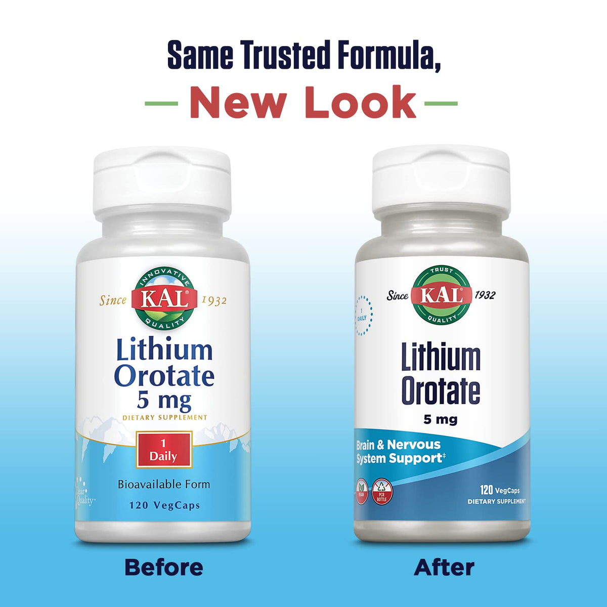 KAL Lithium Orotate 5 mg gélules végétales de côté