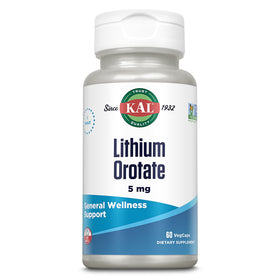 KAL Lithium Orotate 5mg boîte de 60 capsules vue de face