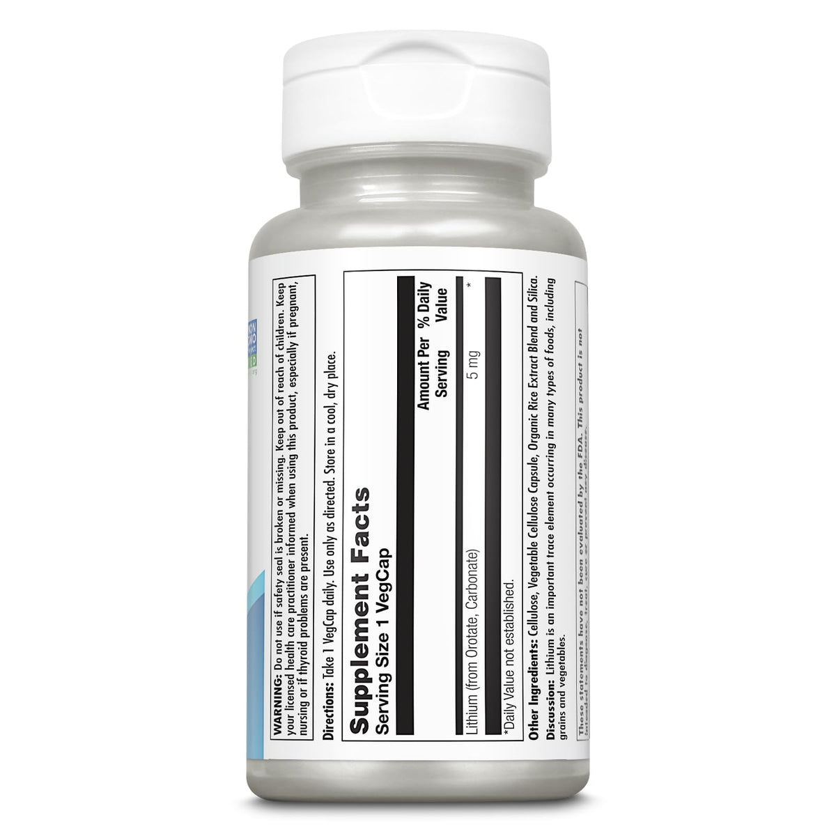 KAL Lithium Orotate 5mg capsules sur une surface blanche
