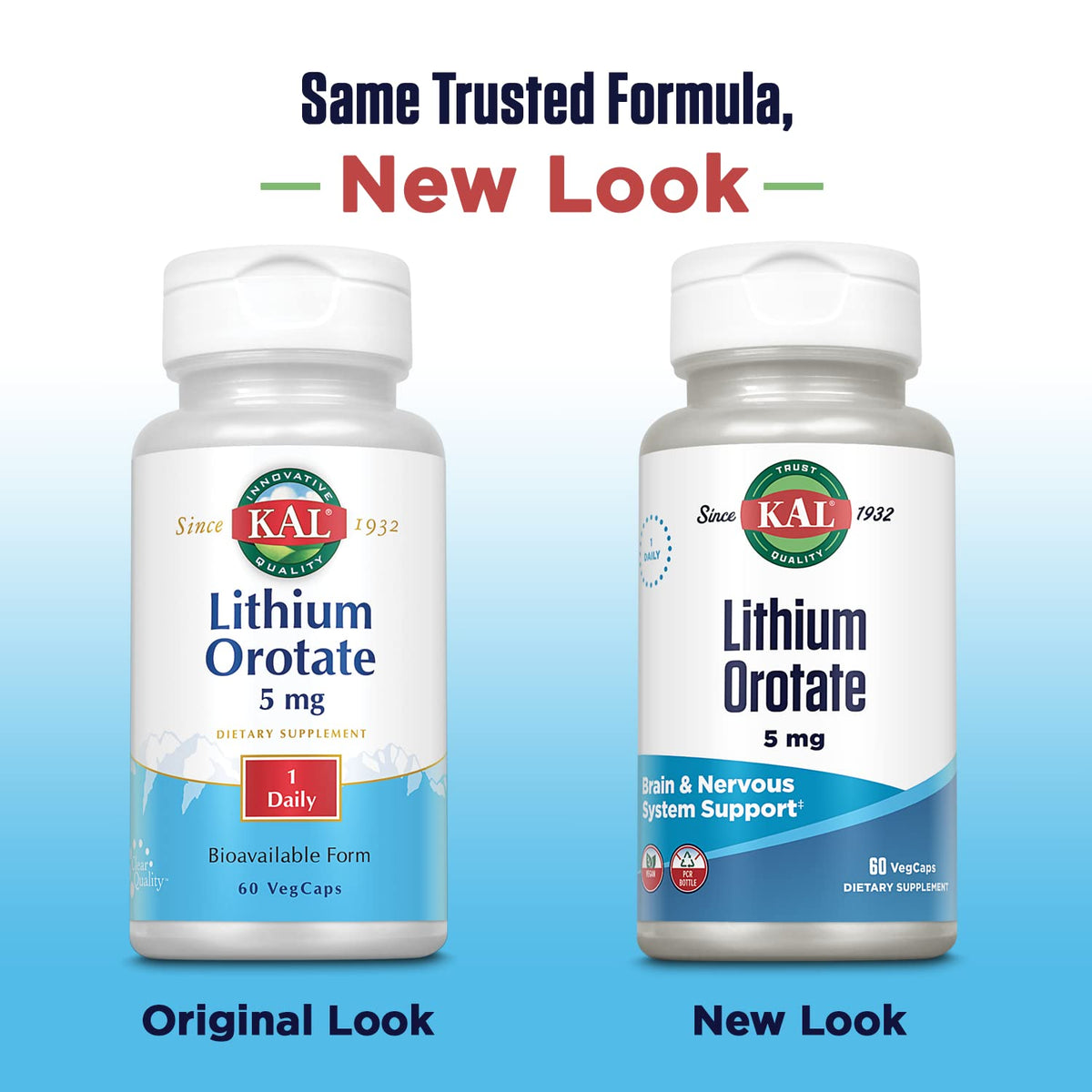 KAL Lithium Orotate 5mg vue arrière de l'emballage