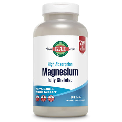 KAL Magnésium Glycinate 240 Tablettes vue de face