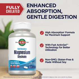 KAL Magnésium Glycinate 315mg gélules avec étiquette
