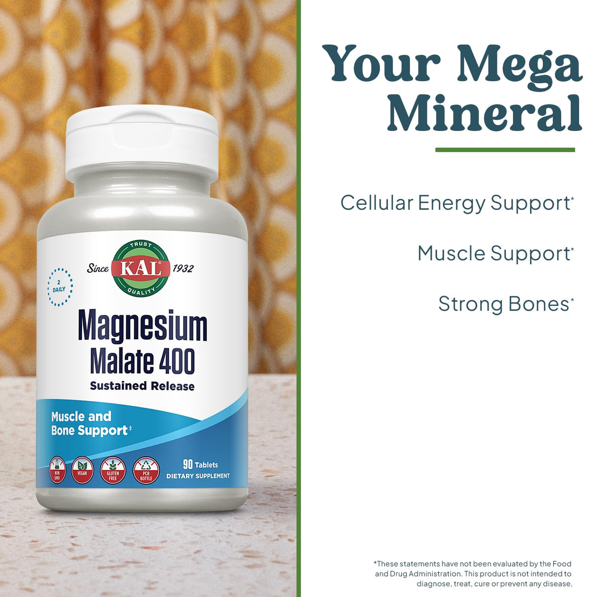 KAL Magnésium Malate 400mg informations nutritionnelles
