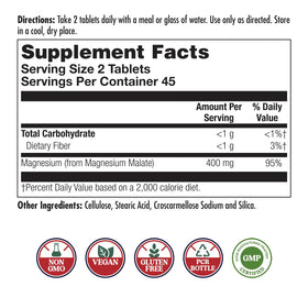 KAL Magnésium Malate 400mg tablette végétale