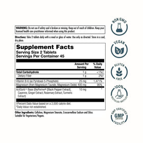 KAL Magnésium Taurate 400 mg avec Vitamine B6 - vue des tablettes
