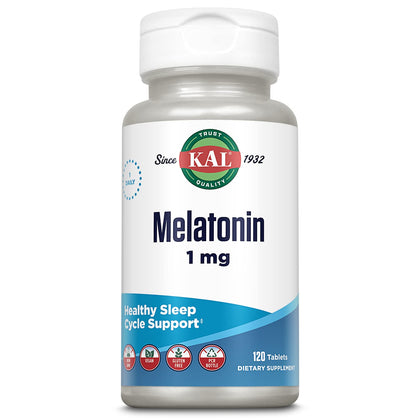 KAL Melatonine 1 mg 120 comprimés vue de face