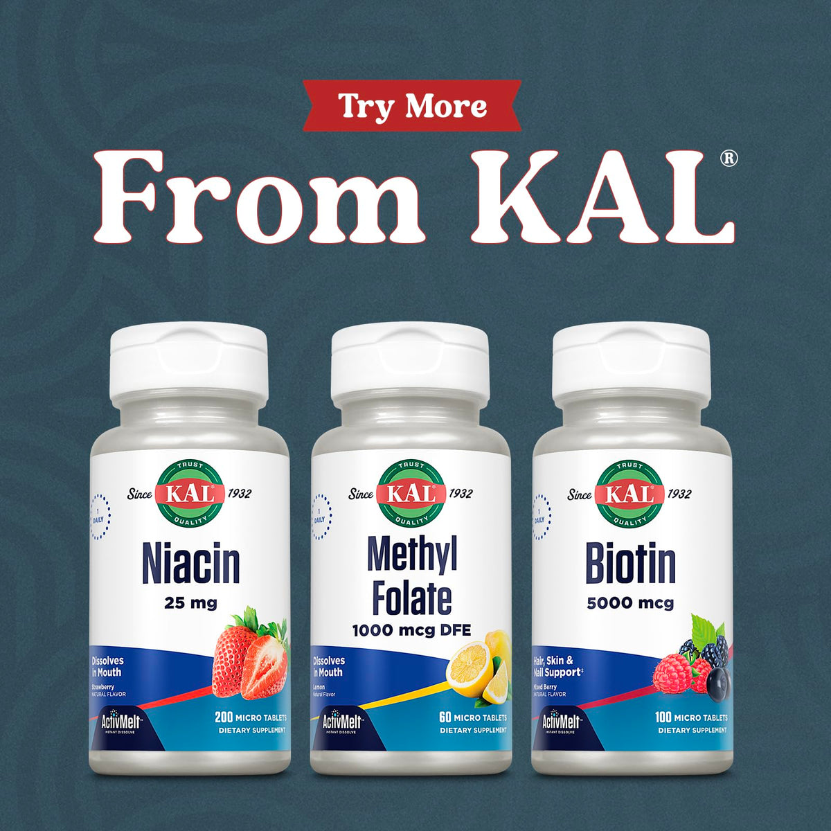 KAL Methyl Folate 1000 mcg et sa boîte de présentation