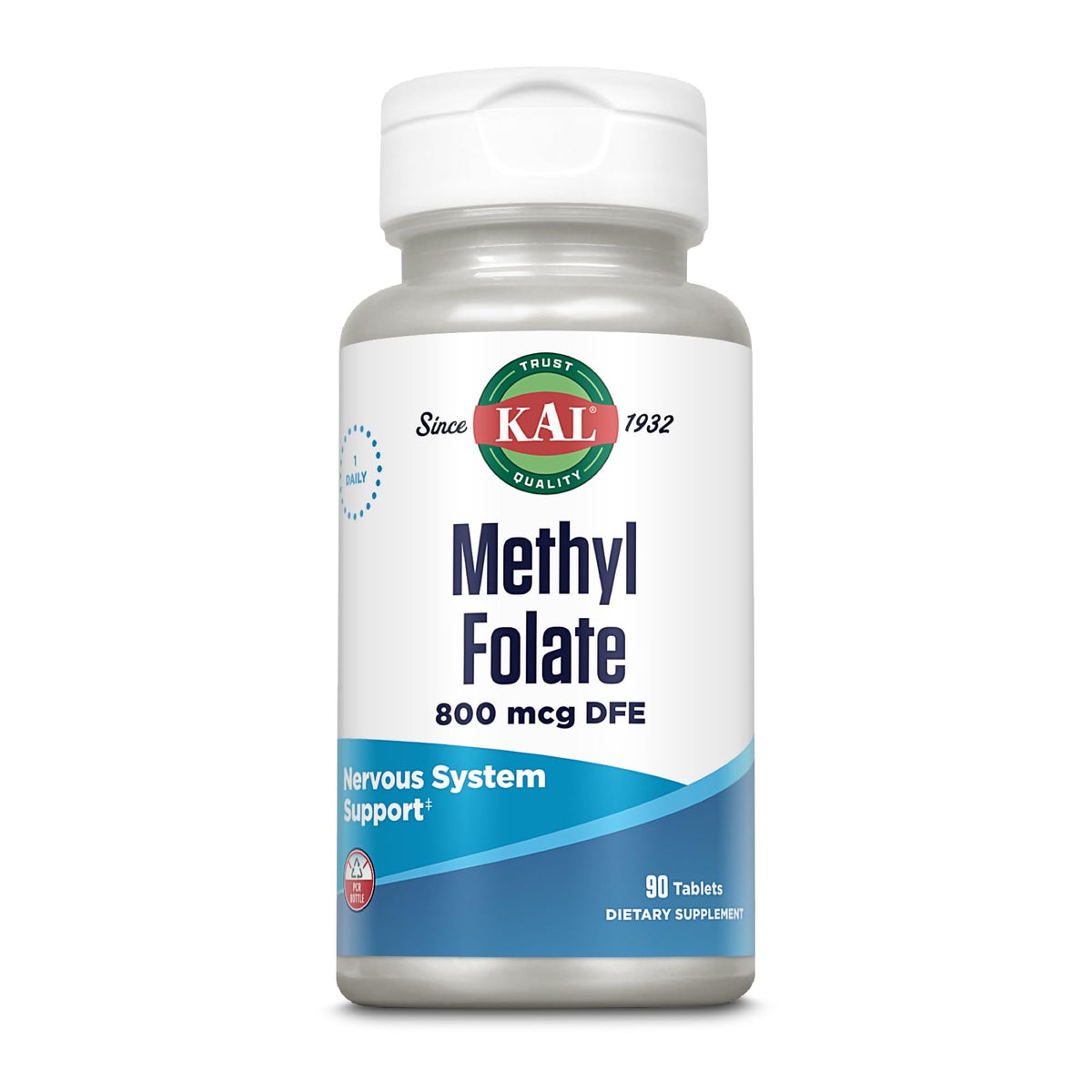 KAL Methyl Folate 800 mcg flacon de 90 comprimés vue avant