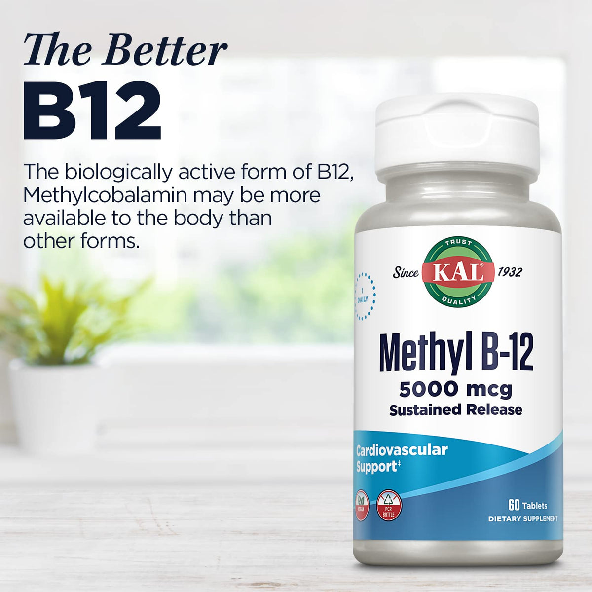 KAL Methylcobalamine 5000 mcg avec un verre d'eau