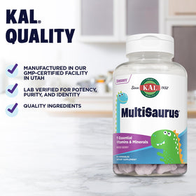 KAL MultiSaurus Multivitamines Dino présentation des comprimés