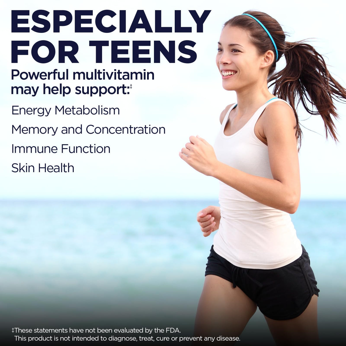 KAL Multivitamines pour Adolescents - comprimés sur une surface blanche