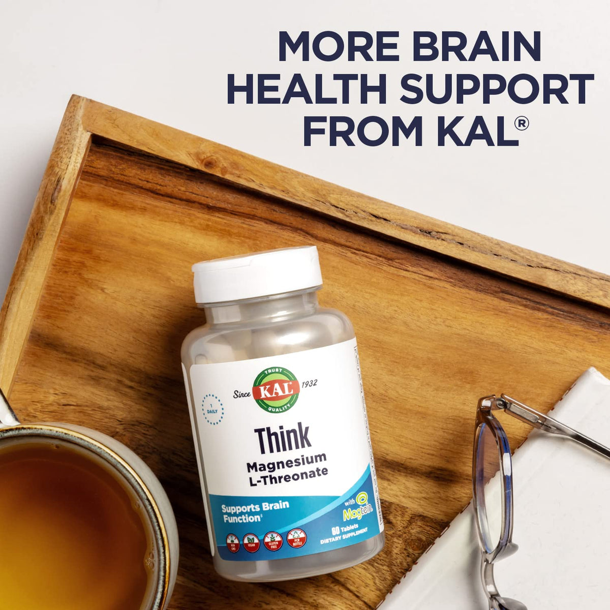 KAL Poudre d'Inositol 550mg en utilisation dans un verre d'eau
