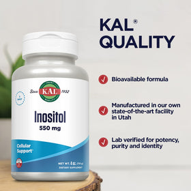 KAL Poudre d'Inositol 550mg mise en scène dans une cuisine