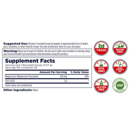 KAL Poudre de Magnésium Glycinate 331g emballage