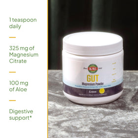 KAL Poudre de Magnésium Plus Aloe Vera 200g - mélange dans un verre
