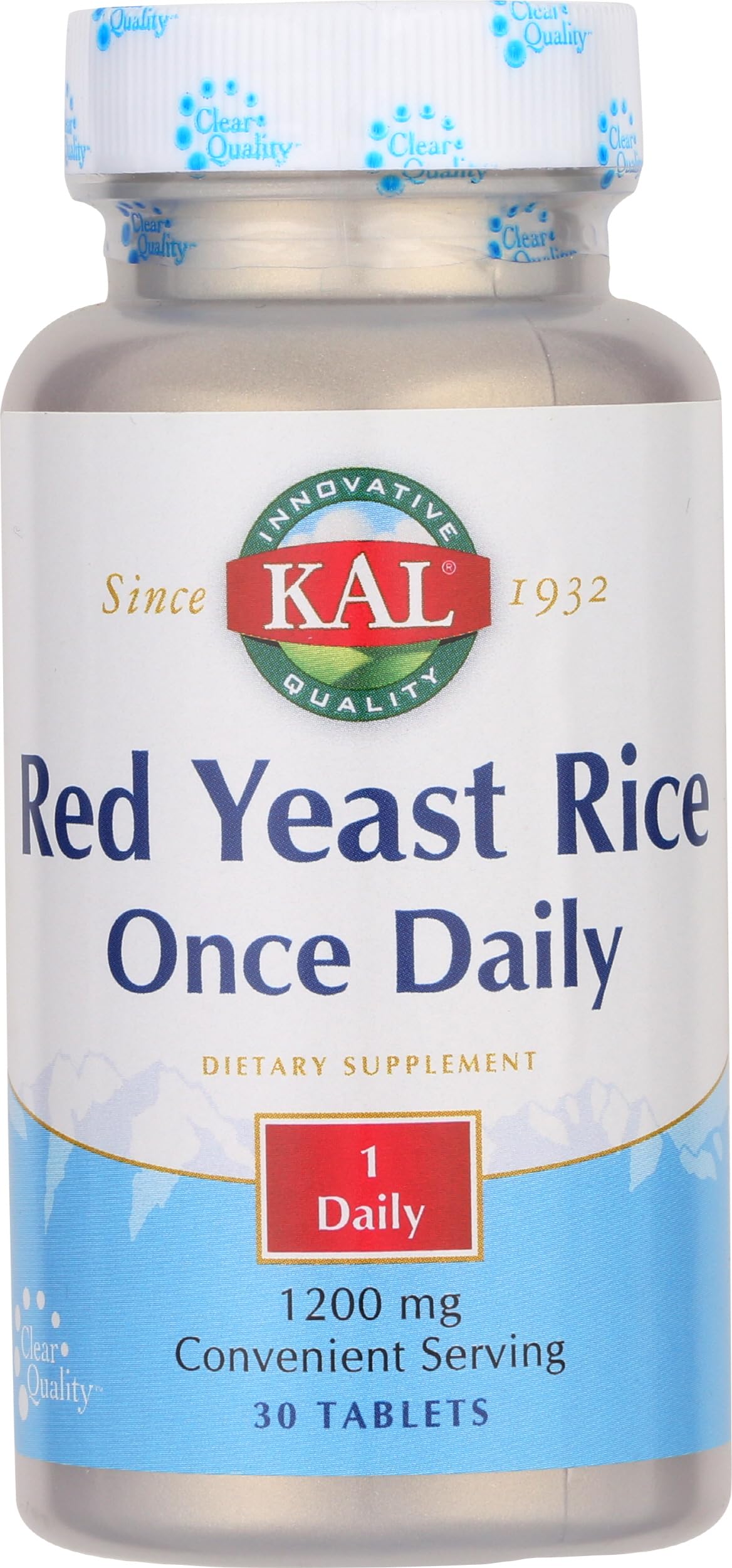 KAL Riz Rouge 1200mg prise avec un verre d'eau