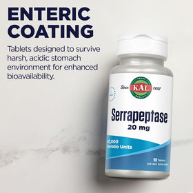 KAL Serrapeptase 20 mg, présentation de l'emballage
