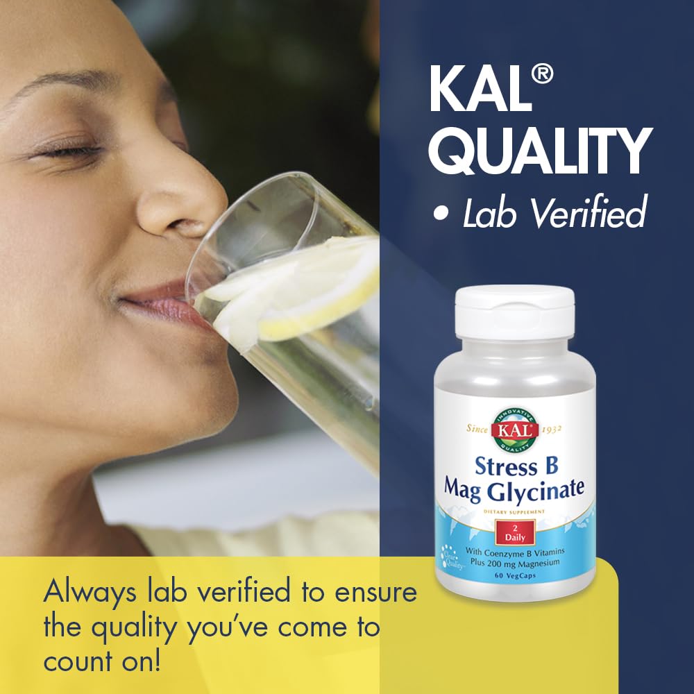 KAL Stress B Mag Glycinate, boîte ouverte