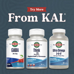 KAL Think Magnesium L-Threonate comprimés avec un verre d'eau