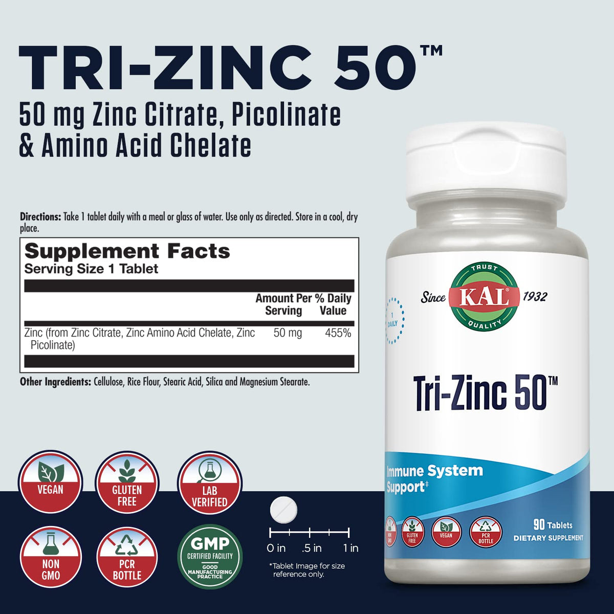 KAL Tri Zinc comprimé ActivTab vue de près