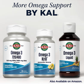 KAL Ultra Omega 3-6-9 1200mg à côté de graines de lin