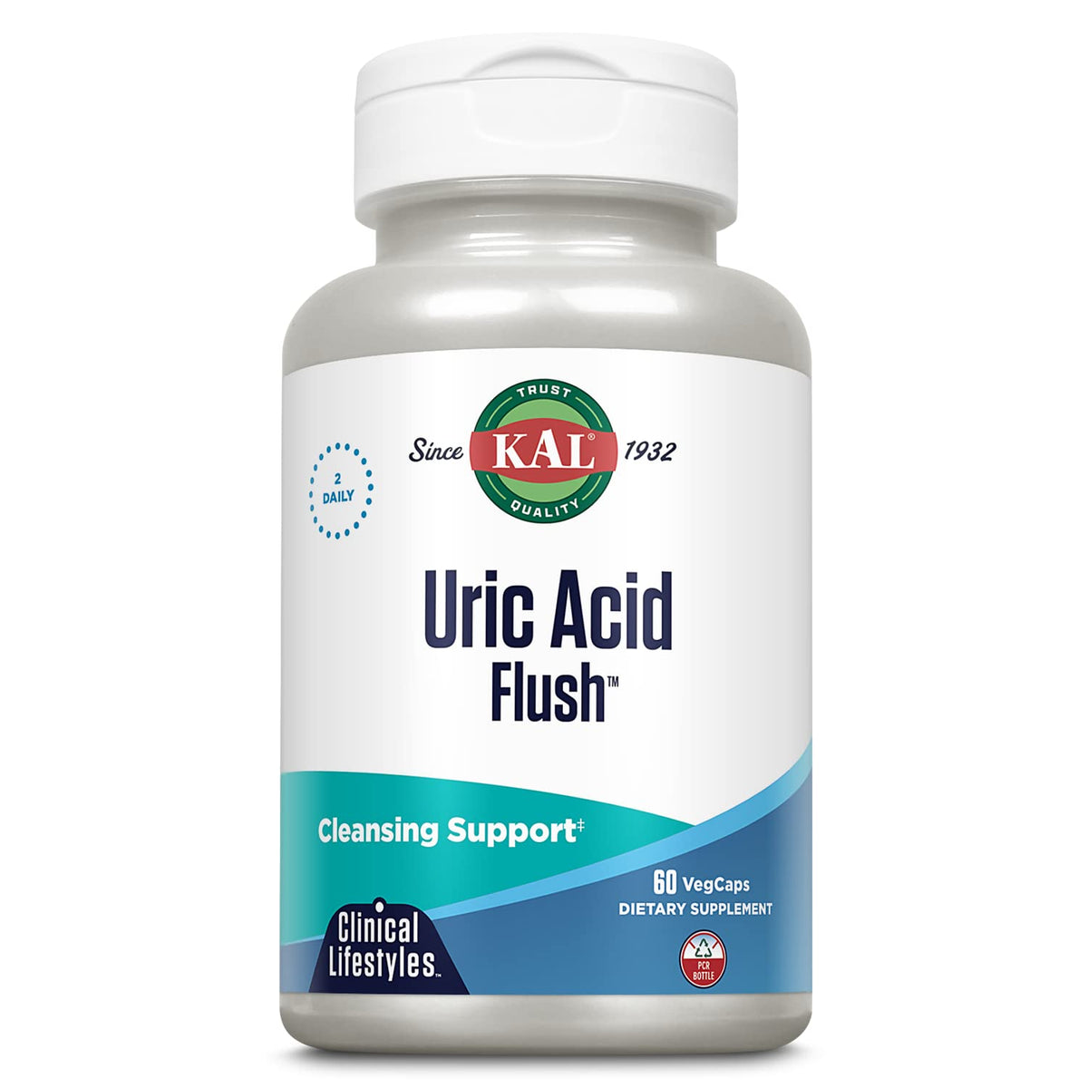 KAL Uric Acid Flush 60 VegCaps packaging front view