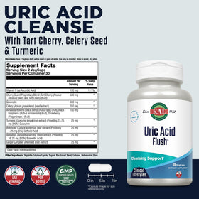 KAL Uric Acid Flush product side view with VegCaps