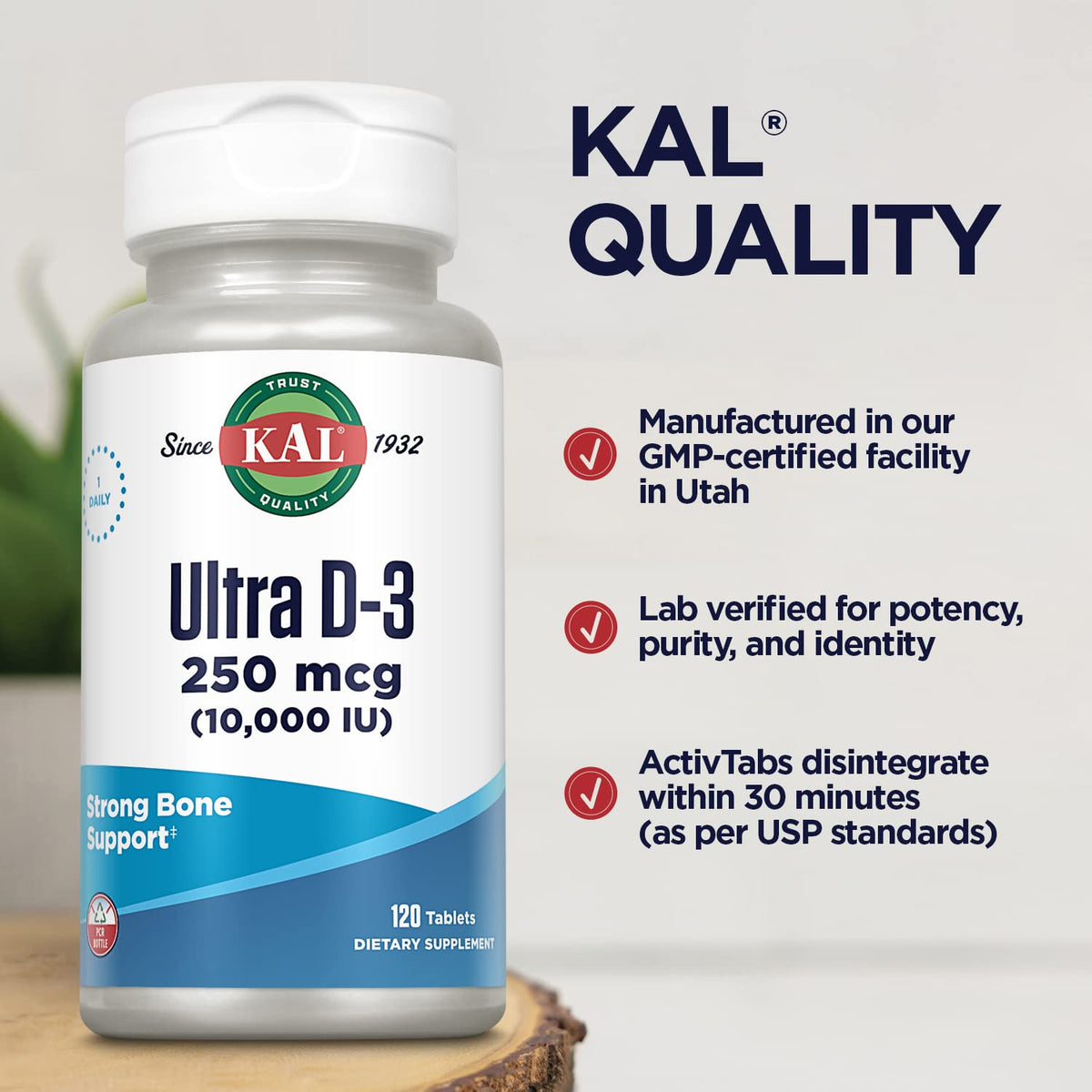 KAL Vitamine D3 10000 IU comprimés, prise de comprimé