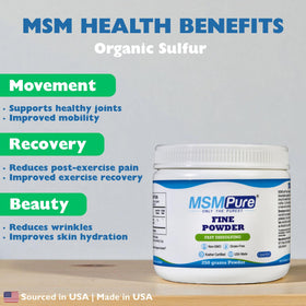 KALA HEALTH MSM Pure Poudre 250g avec cuillère doseuse
